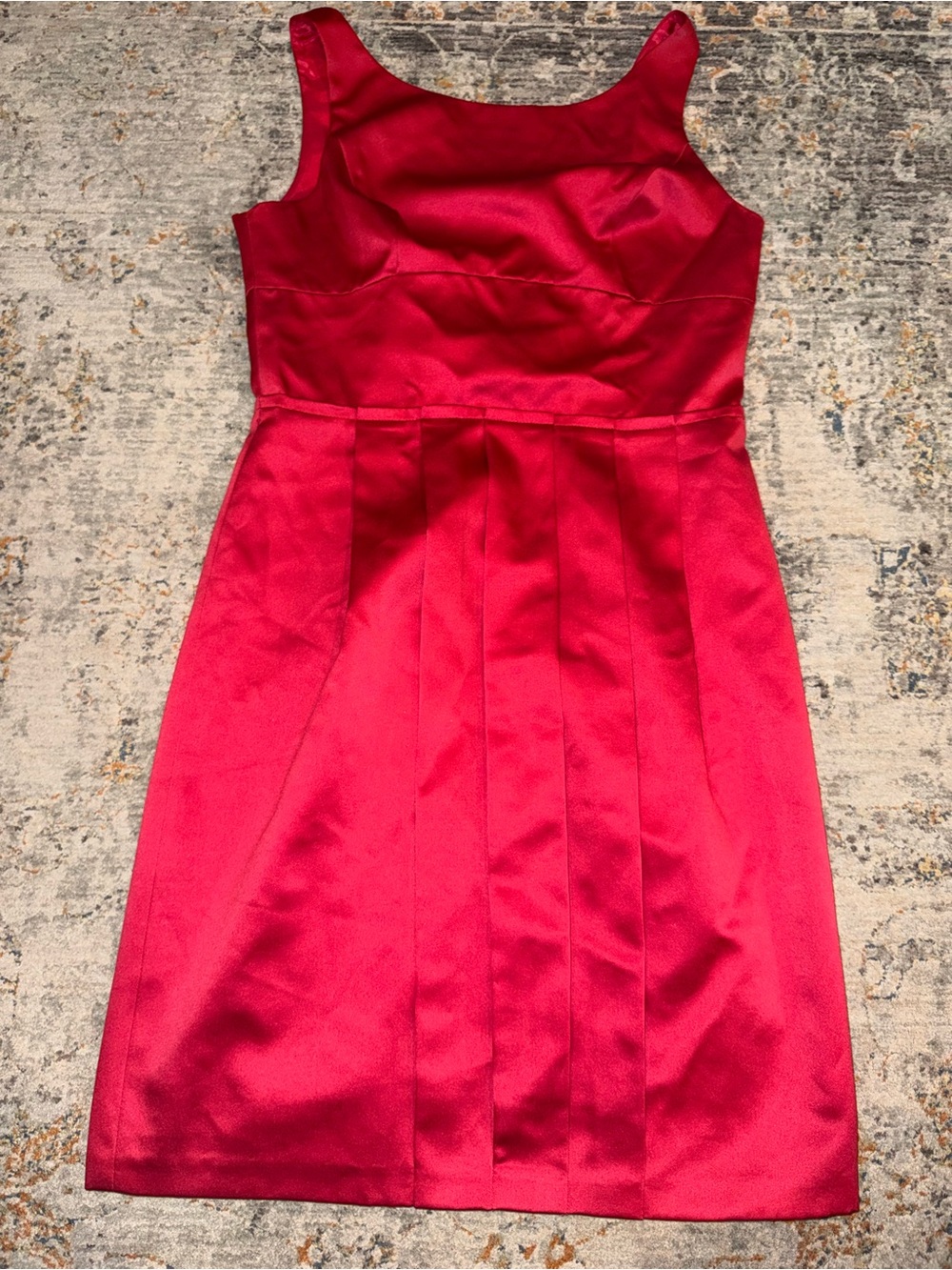 ABS Size 10 Classic Sleeveless Red Sheath Dress